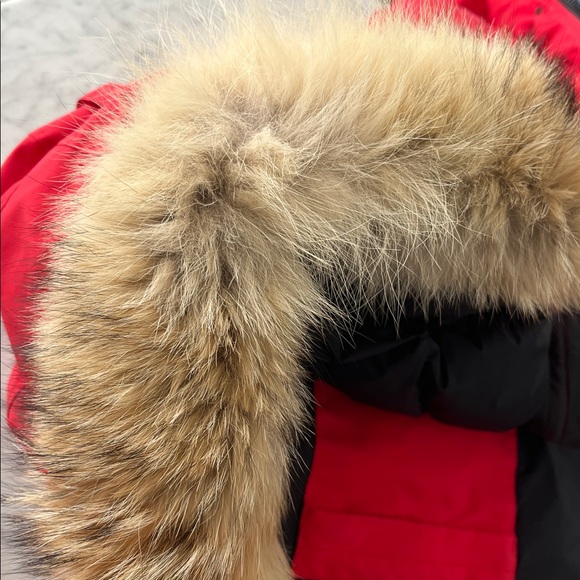 Canada Goose Red Shelburne Heritage Parka with Fur Hood - Picture 8 of 15